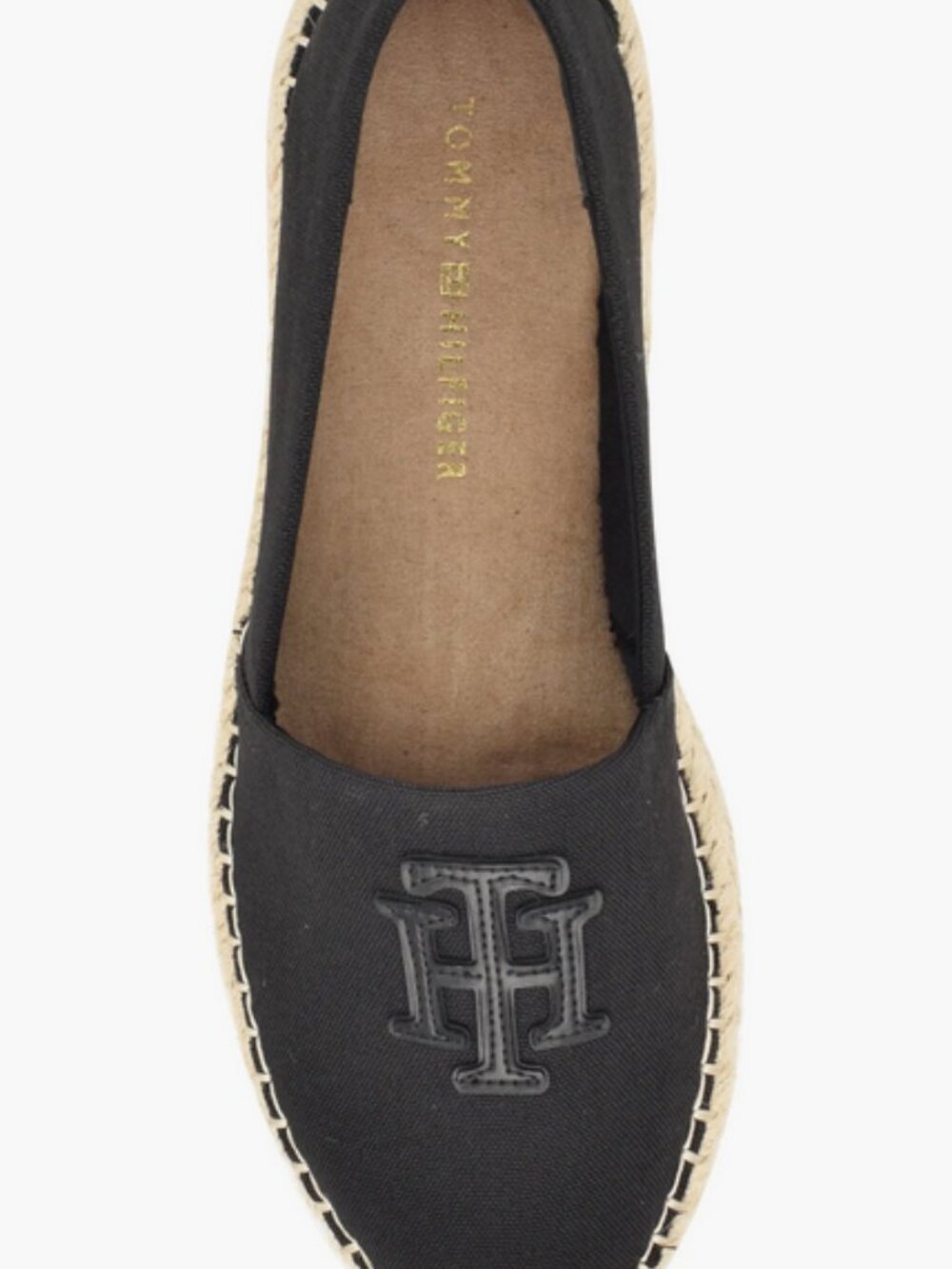 Tommy Hilfiger Peanni Canvas Espadrille Flat in Black. Sz: 5.5W